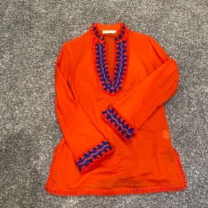 Tory Burch linen tunic style top Sz. 4